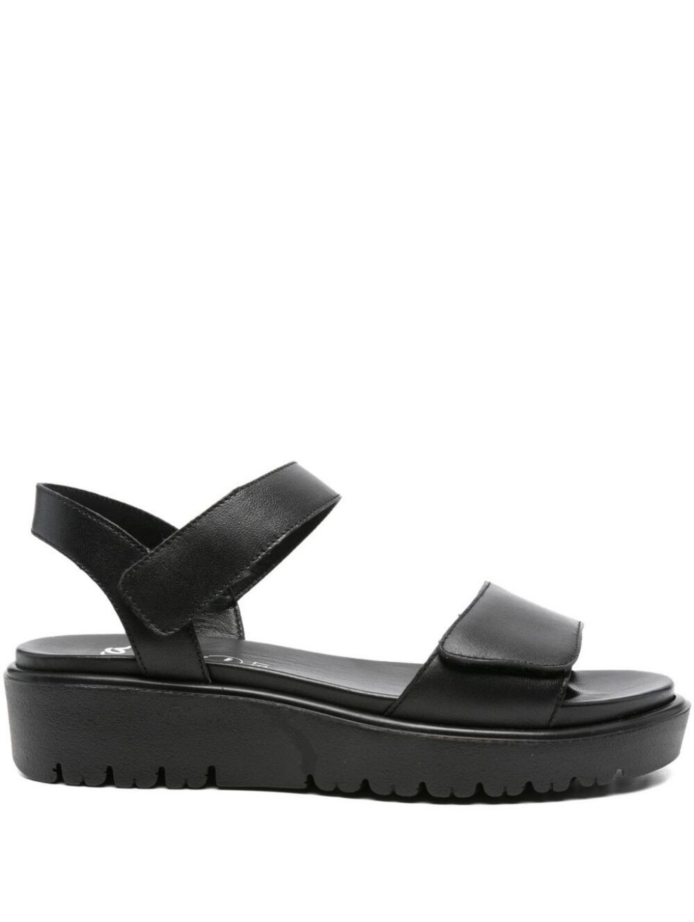 Ara Calf Leather Adjustable Strap Platform Sandals Size 42 US 11 Black EUC